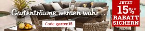 15% Gartenmöbel-Rabattaktion