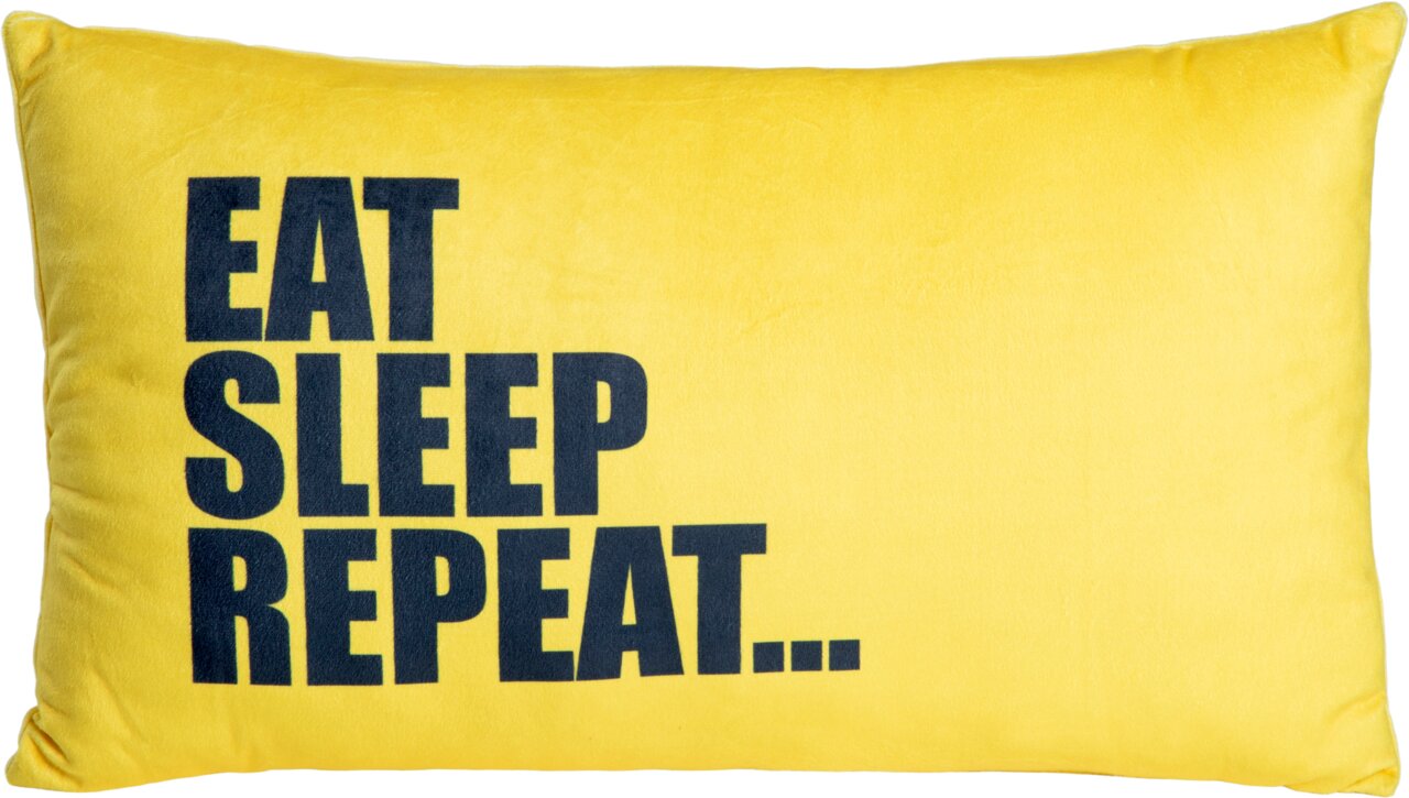 Stuco Sprüche Dekokissen 30x50cm EAT SLEEP REPEAT