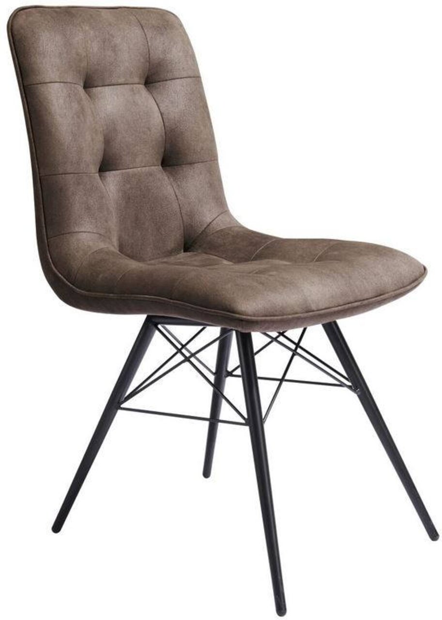 Hom'in Stuhl KAROL, braun, Stoff