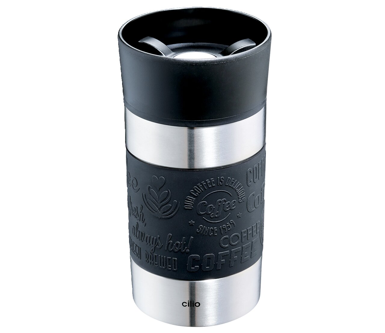 Cilio Isoliertrinkbecher VIAGGIO, schwarz, Edelstahl Image