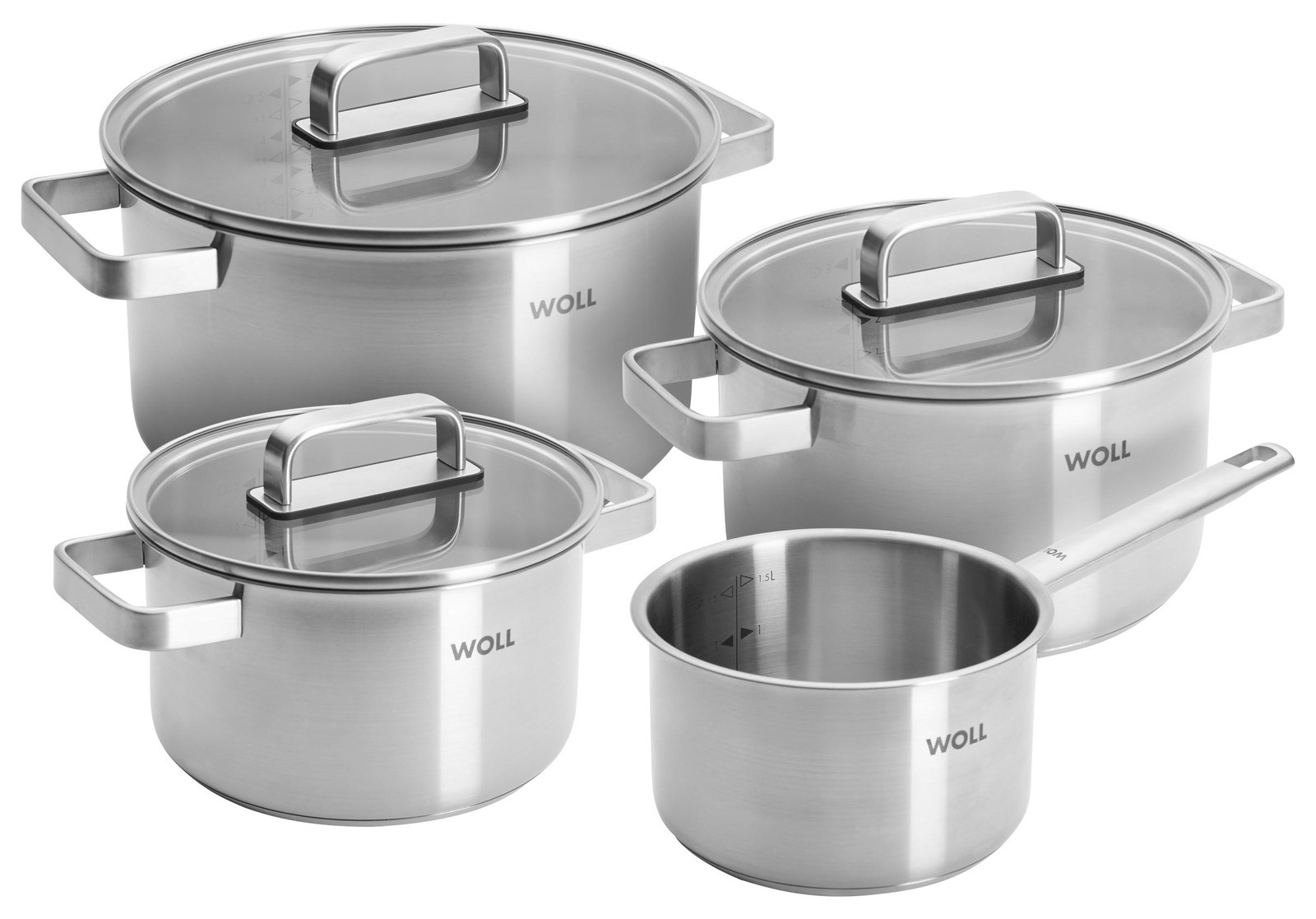Woll Topfset 7-tlg. STEEL, Edelstahl