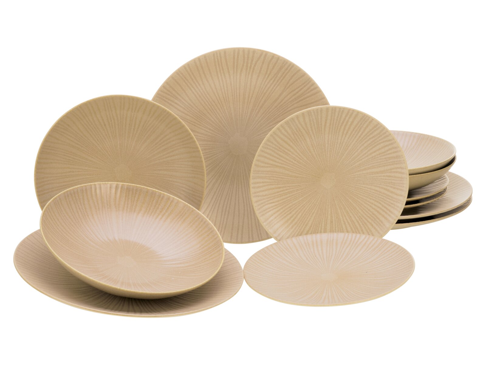 Creatable Tellerset 12-tlg VESUVIO, sand, Steinzeug Image