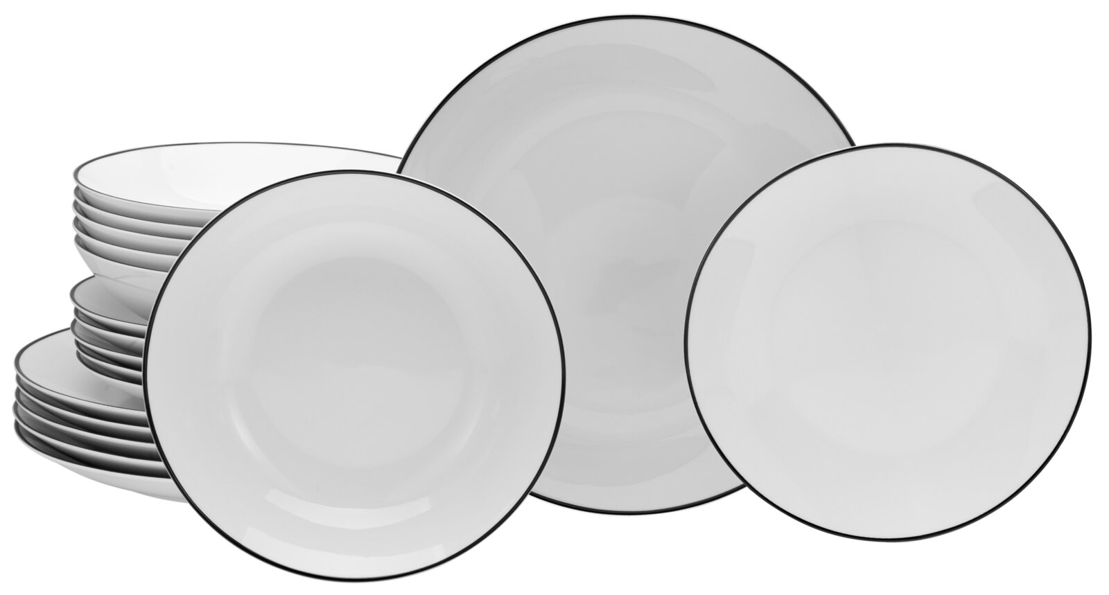 Creatable Tellerset 18-tlg LUNA, Porzellan Image