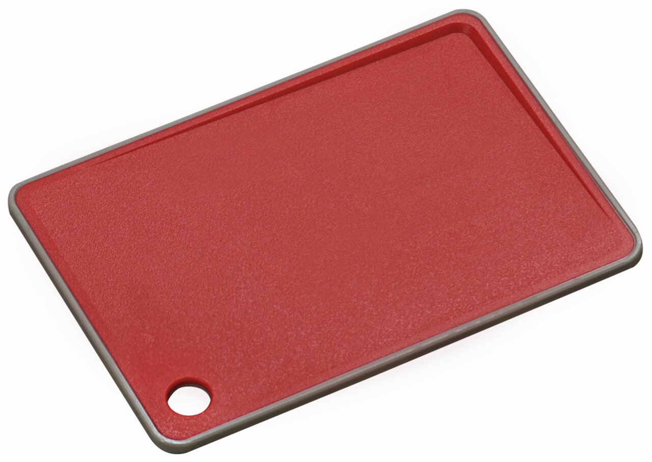 Homeware Schneidebrett mit Rutsch Stop, rot, Kunststoff