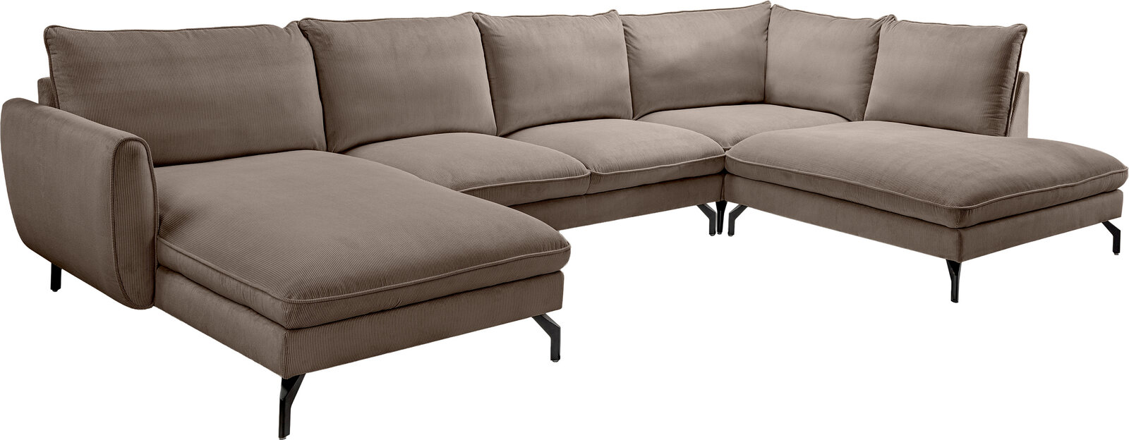 MID.YOU Wohnlandschaft TOTONTO, braun, Polyester
