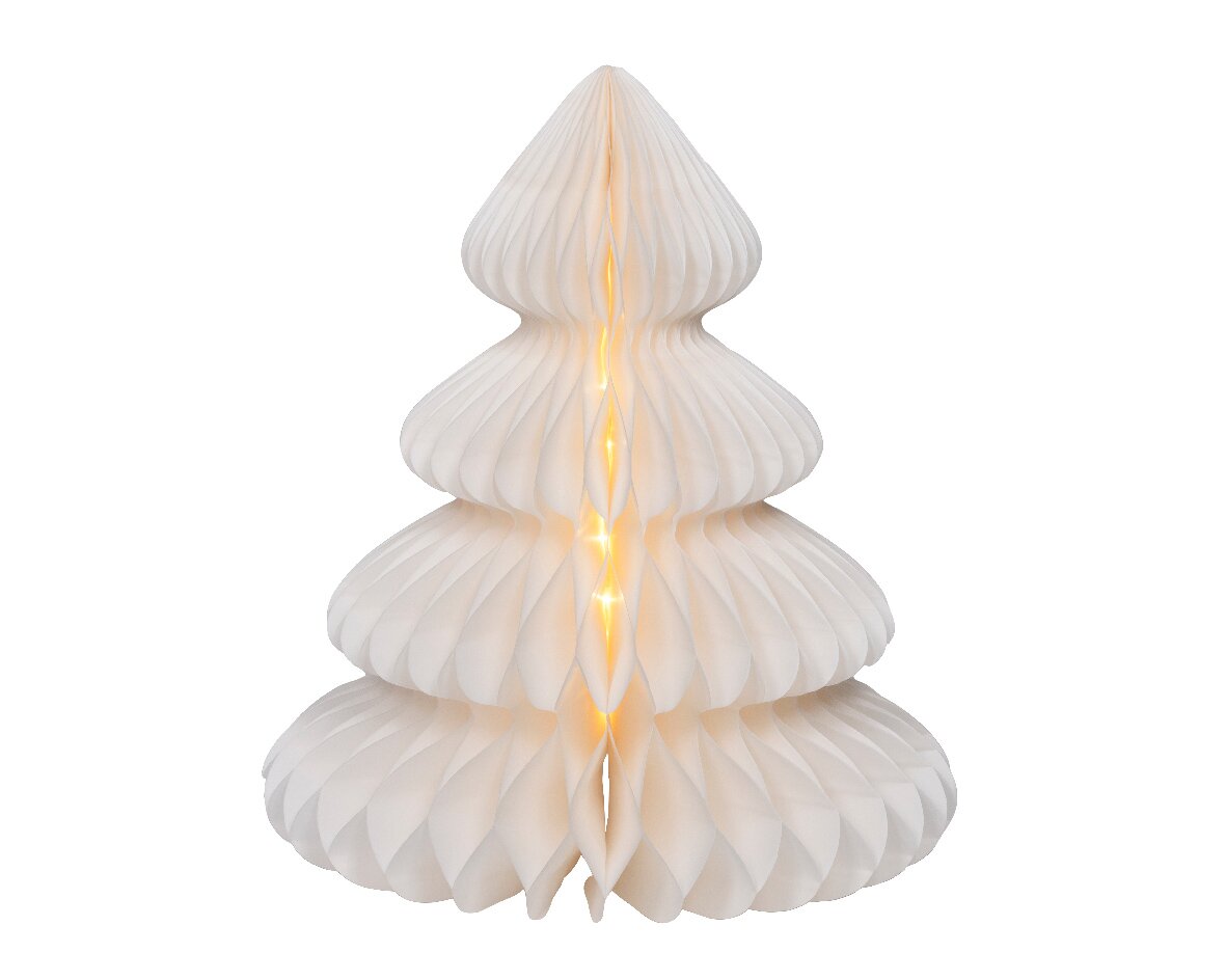 Lumineo Micro LED Papierbaum 48cm, Papier