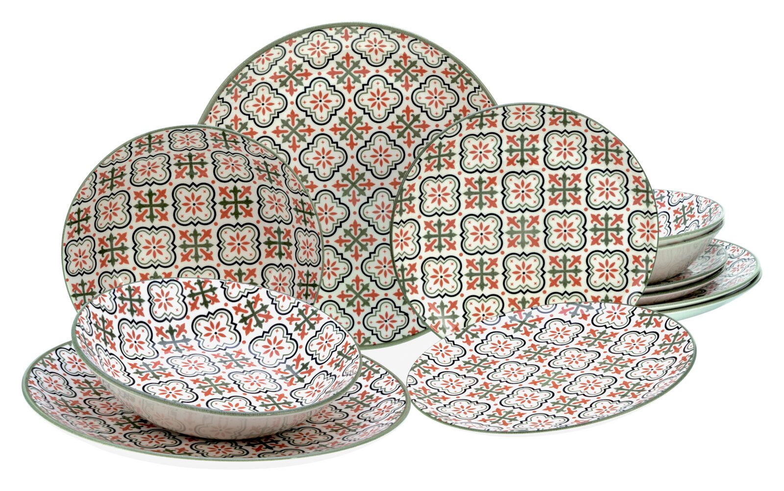 Creatable Tellerset 12-tlg RUMI, multicolour, Steingut Image