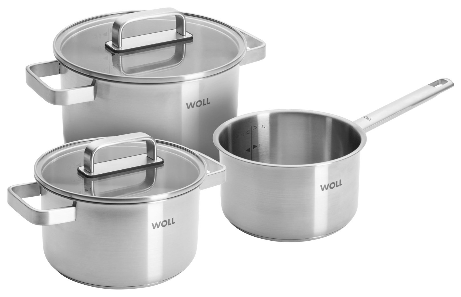 Woll Topfset 5-tlg. STEEL, Edelstahl