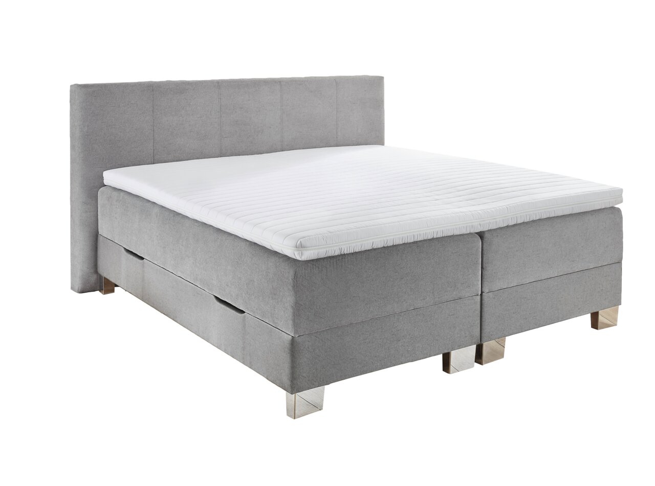Intro Boxbett PRAG, grau, Stoff