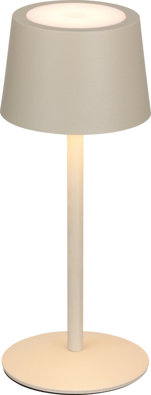 Novel Akku-Tischleuchte NALEDI, beige, Metall