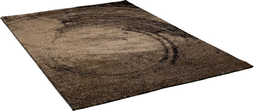 Merinos Kurzflorteppich IBIZA, braun, Materialmix