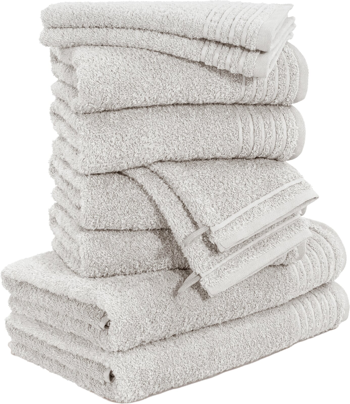 MÖVE Handtuchset 10-tlg. NEW CLASSIC, grau, Baumwolle Image