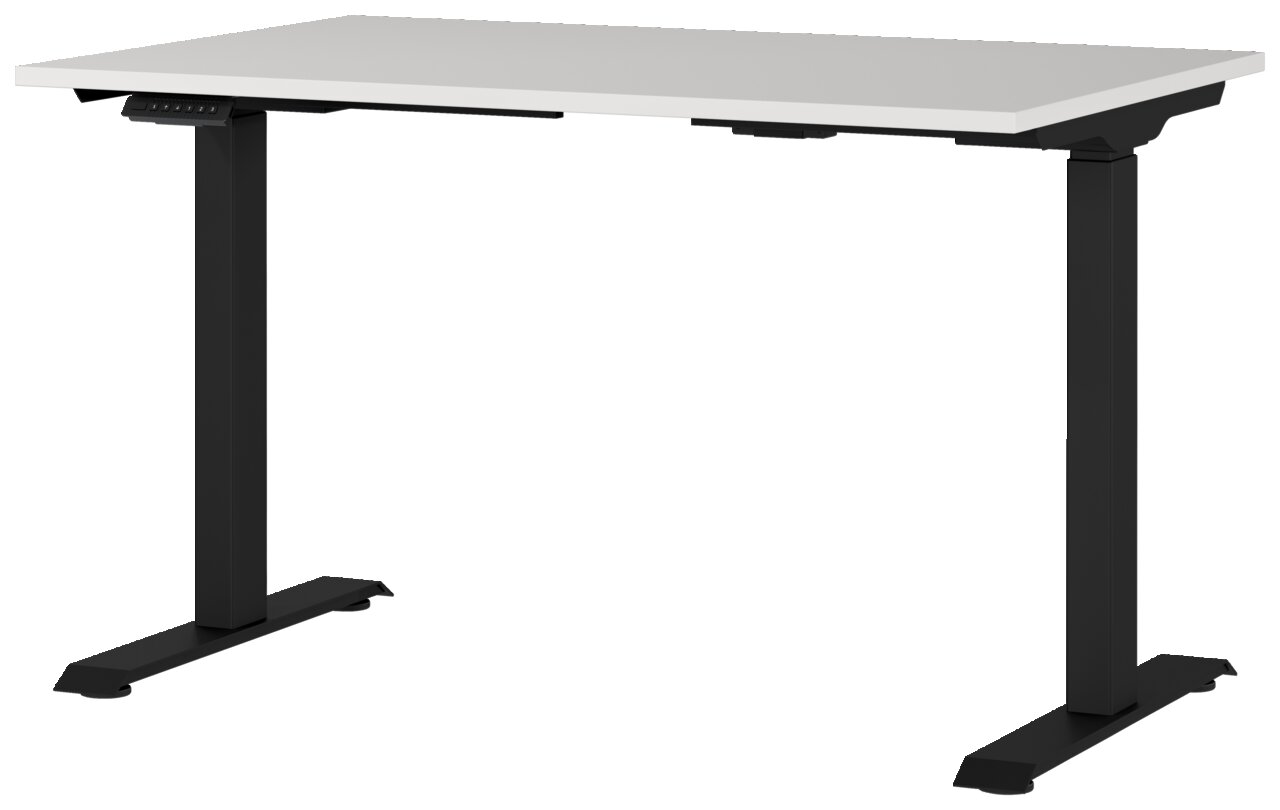 E-Serie E-Schreibtisch eSystem, Lichtgrau, Holznachbildung