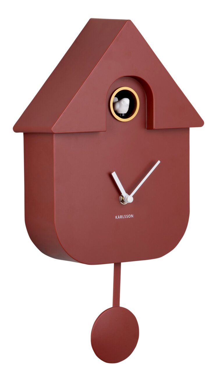KARLSSON Modern Clock Cuckoo Red ochre