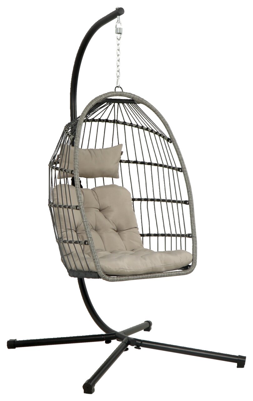 Ambia Garden Hängesessel THEO, grau, Rattan