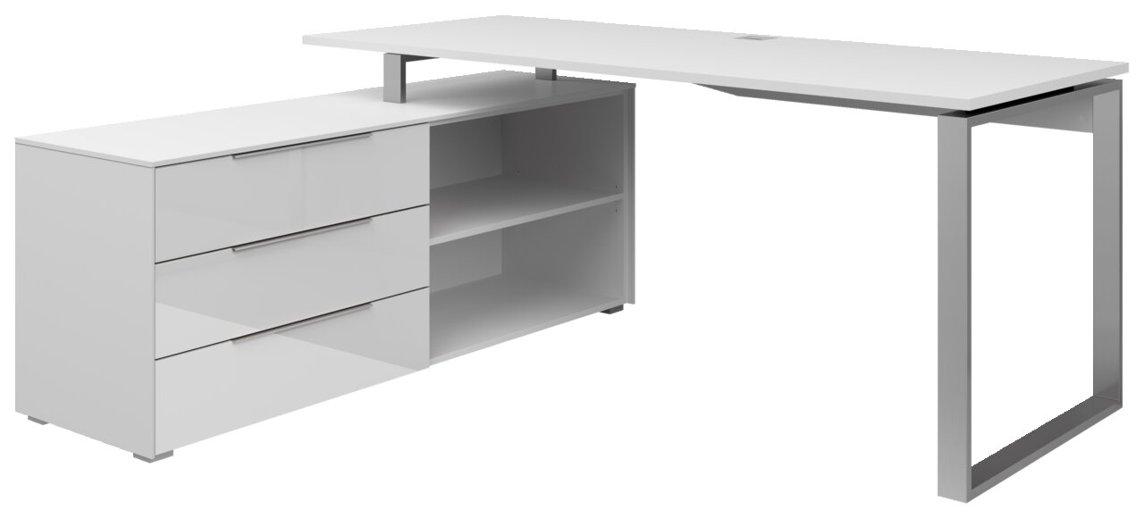 Voleo Eckschreibtisch NEVADA, Holznachbildung Image