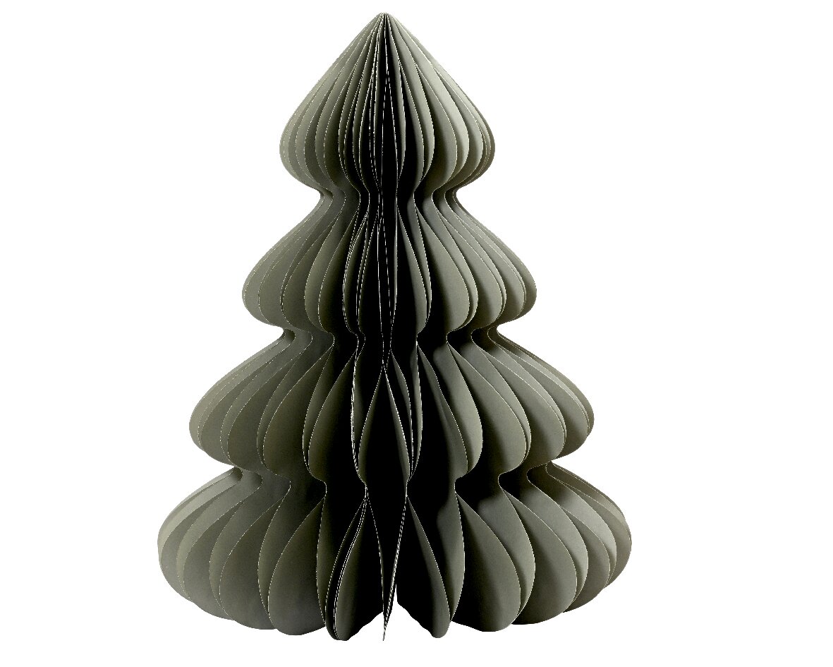 Decoris Papierbaum 60cm, grau, Papier