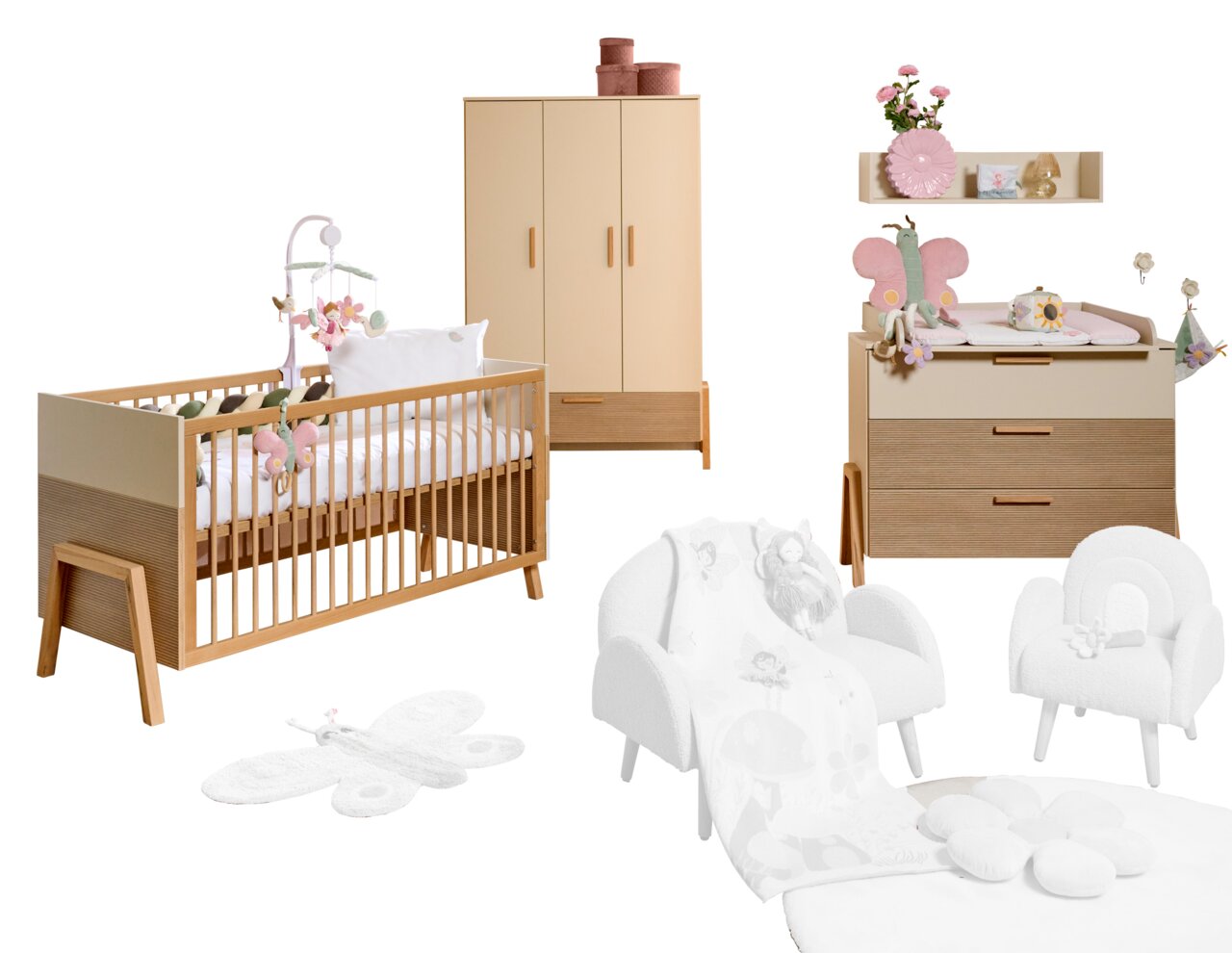 JIMMYLEE Babyzimmer 3-teilig DIANA