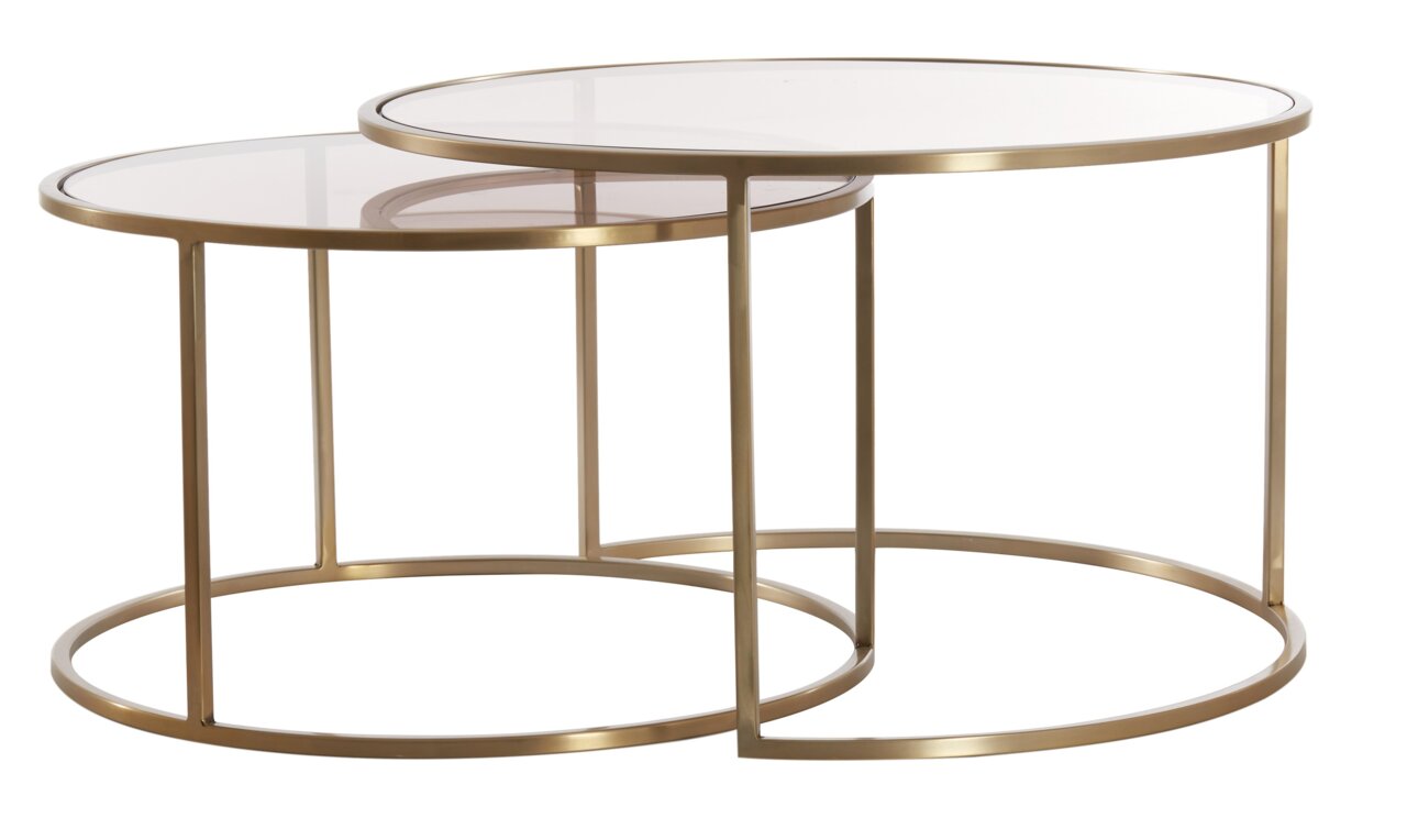 Light&Living Coffee-Table Set SAISON, gold, Metall