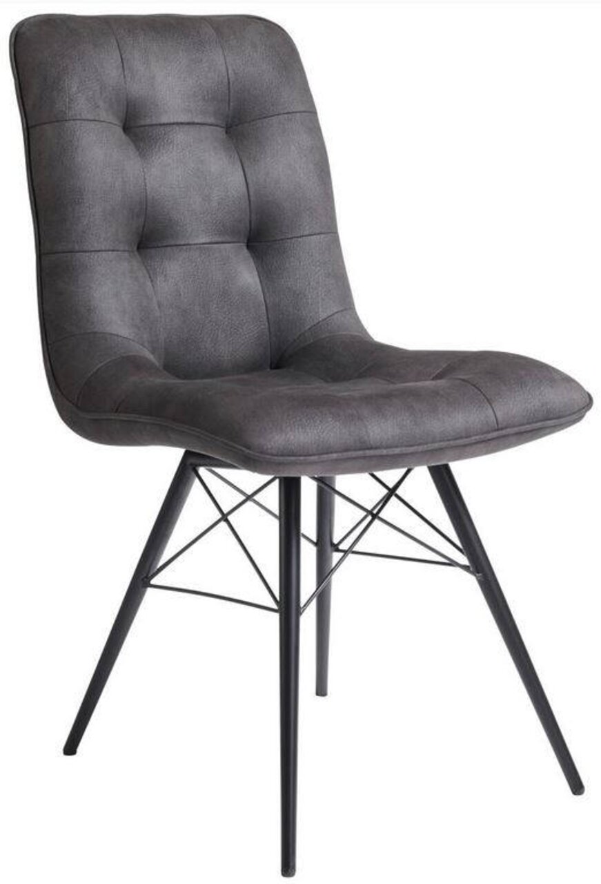 Hom'in Stuhl KAROL, grau, Stoff