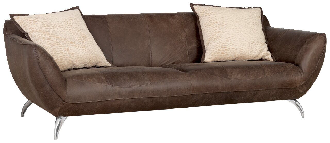 Landscape Sofa 2-sitzig BAKERSFIELD, braun, Leder
