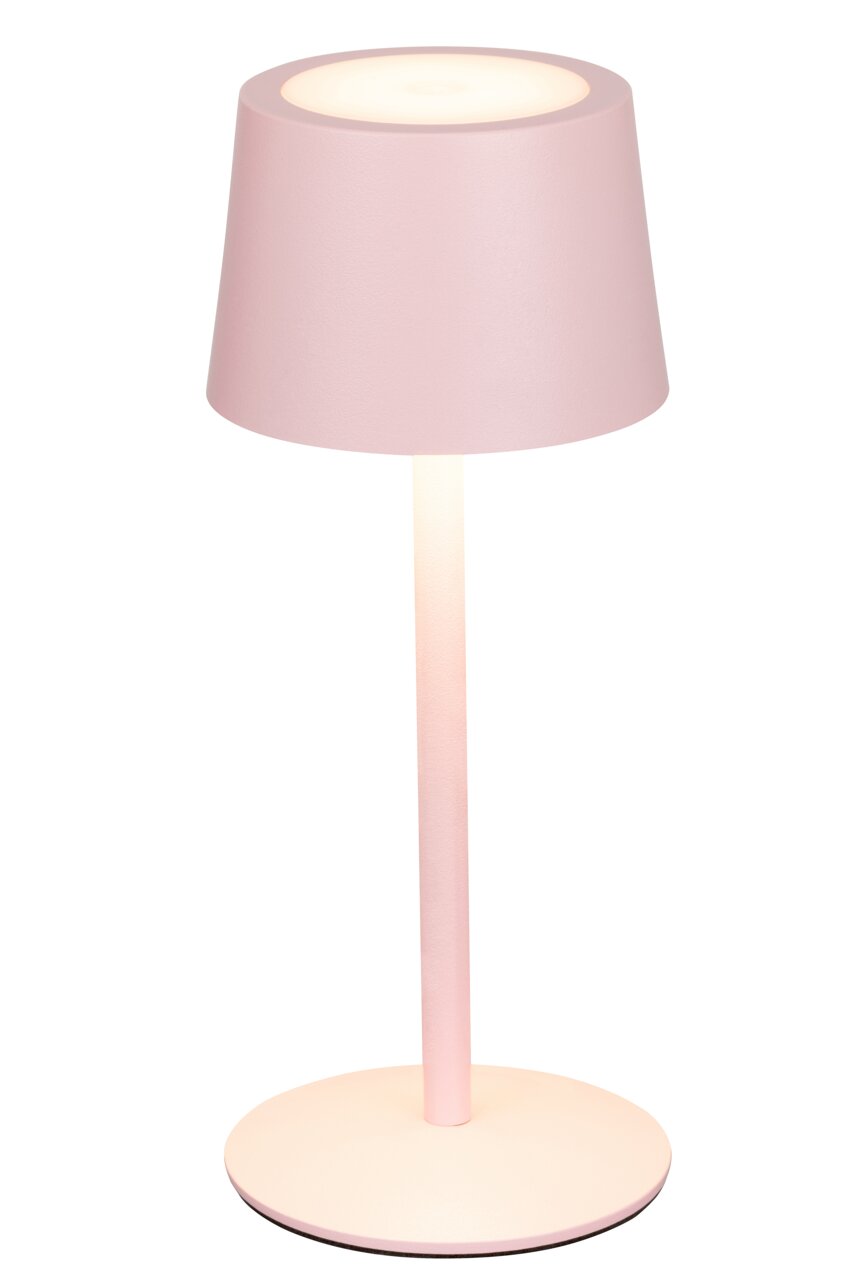 Novel Akku-Tischleuchte NALEDI, rosa, Metall