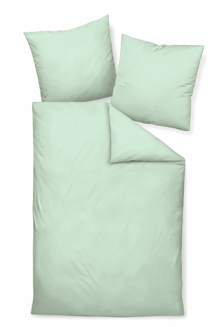 Janine Mako-Satin-Bettwäsche COLORS 31001, grün, Mako-Satin