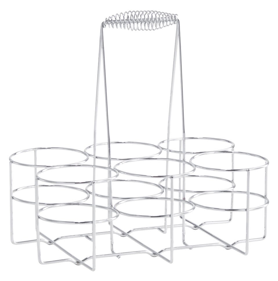 Zeller Present Flaschenräger für 6 Flaschen, silber, Metall