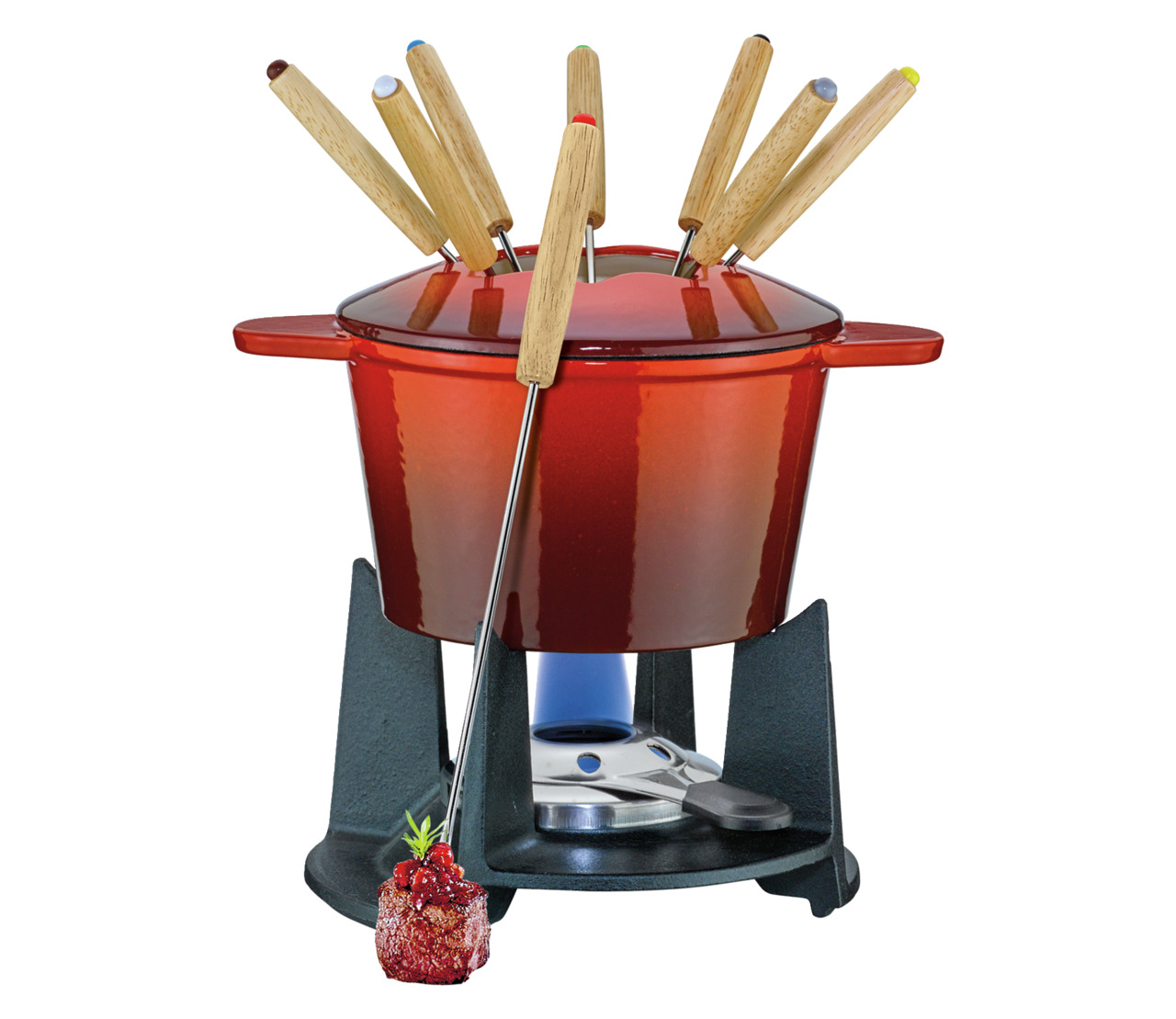 Spring Gusseisen-Fondue-Set GRENOBLE, Gusseisen