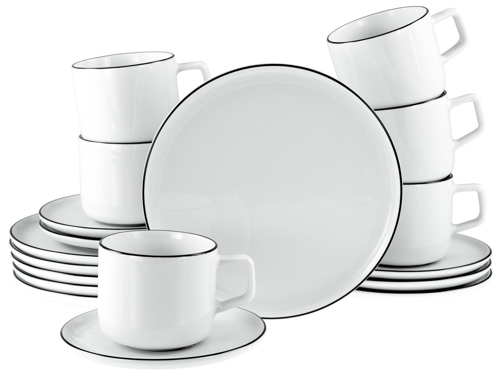 Creatable Kaffeeservice 18-tlg CHEF COLLECTION, schwarz, Porzellan Image