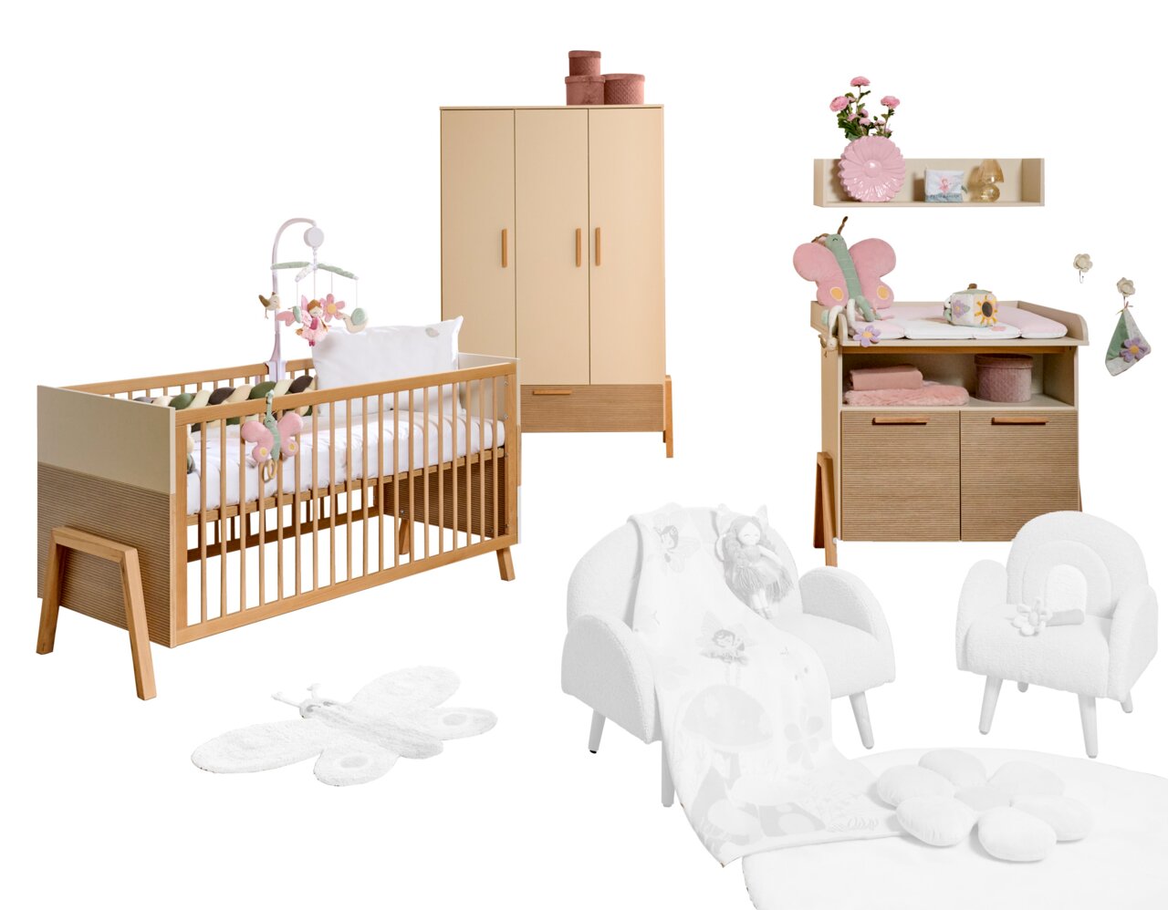 JIMMYLEE Babyzimmer 3-teilig DIANA