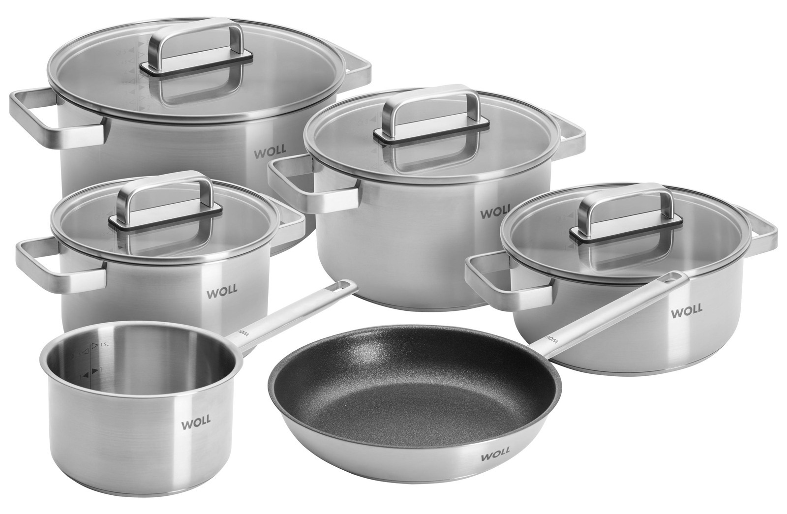 Woll Topfset 10-tlg. STEEL, Edelstahl
