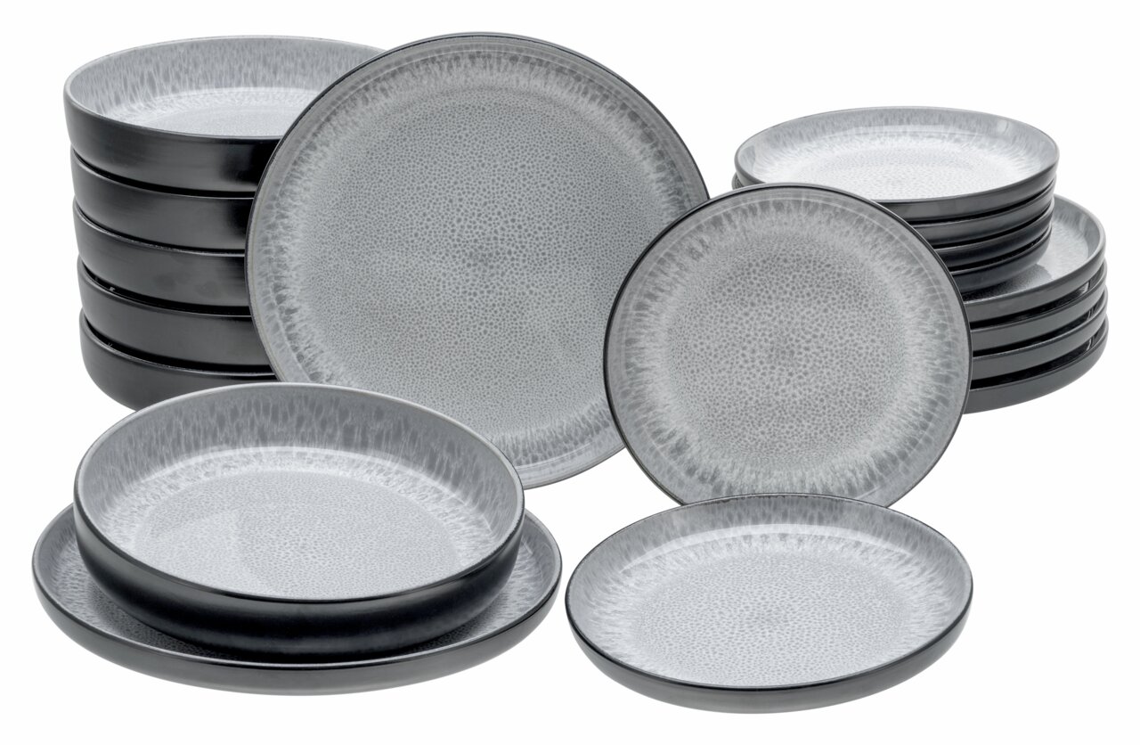 Creatable Tellerset 18-tlg. Frost NORDIC FJORD, Steinzeug Image
