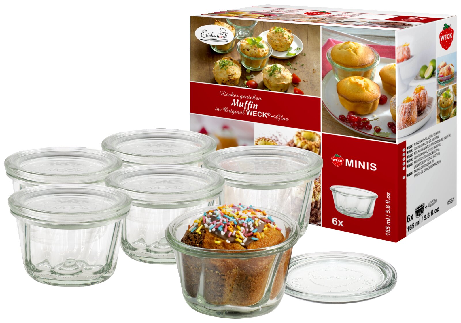 Einkochwelt Gugelhupf-Glas 6er-Set WECK, Glas