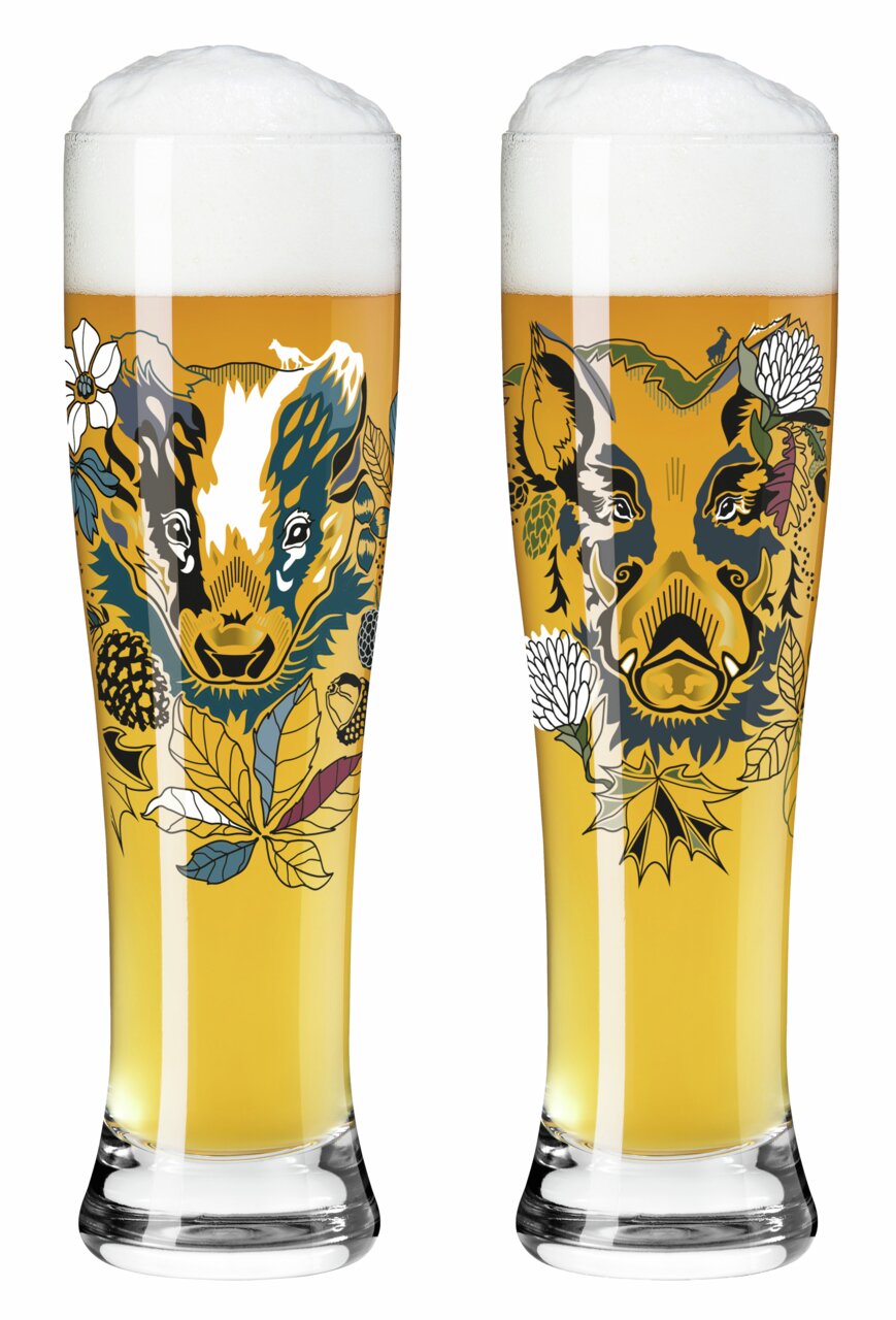 Ritzenhoff 2er-Set Weizengläser BRAUCHZEIT, Motiv, Glas