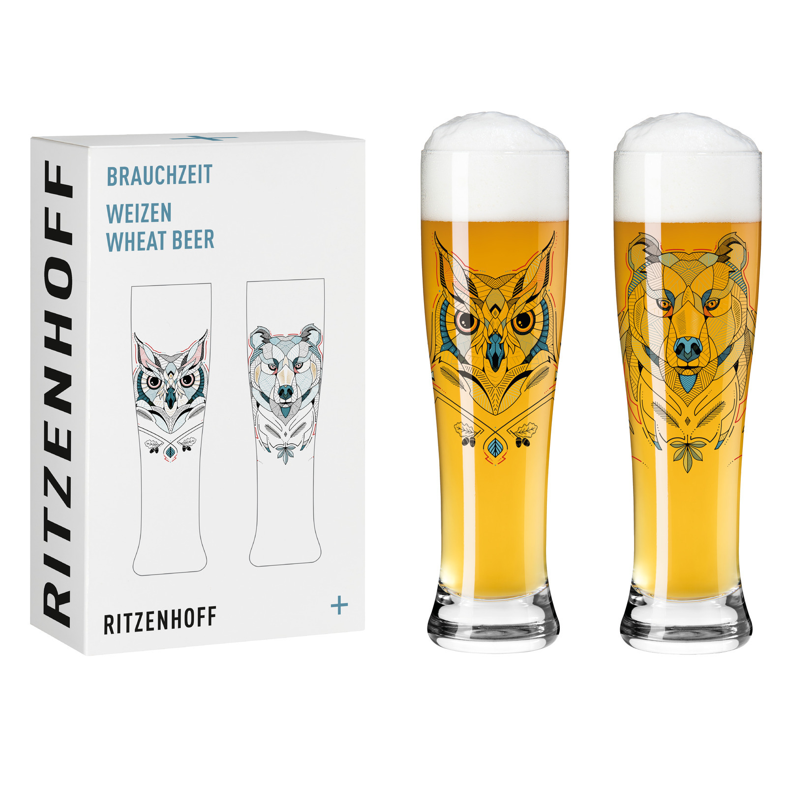 Ritzenhoff 2er-Set Weizengläser BRAUCHZEIT, Glas