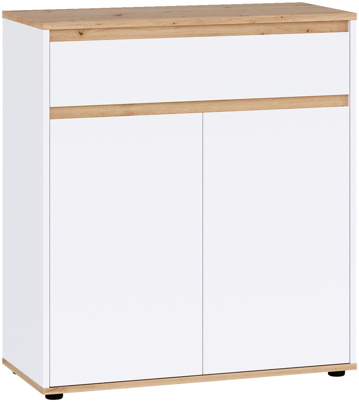 Carryhome Schuhschrank MALEA, weiß/eiche, Melamin Image